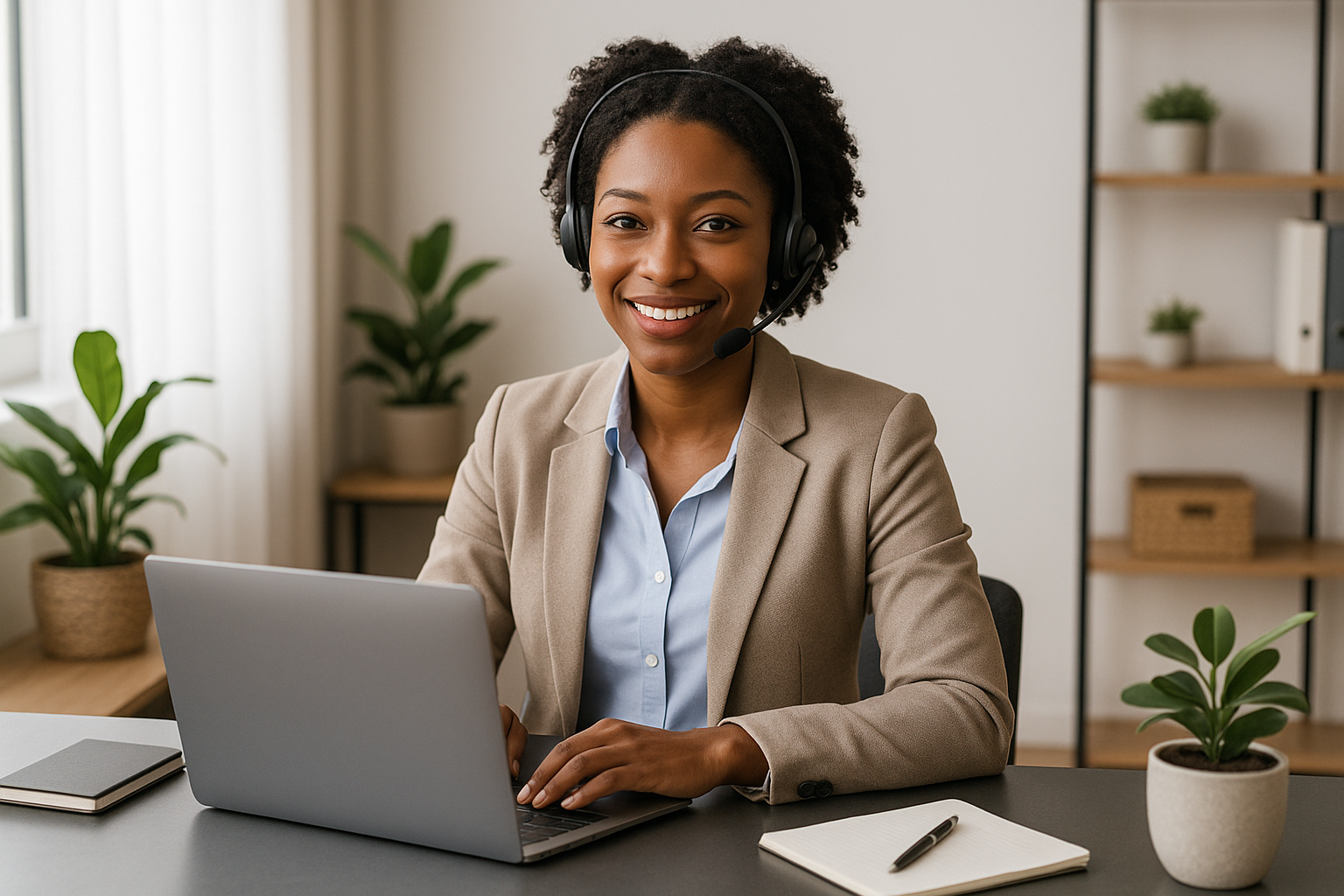 black virtual assistant